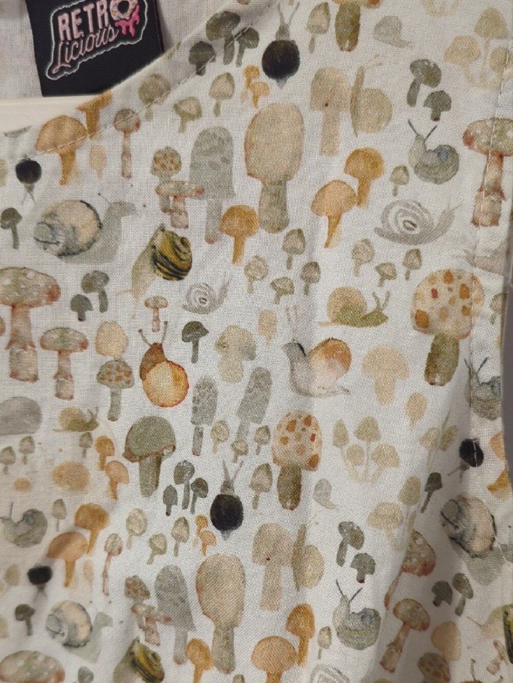 Retrolicious Snailing Along Twofer Dress size 1X Mushroom Nature Prints - Picture 7 of 14